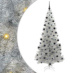 vidaXL Božićno drvce Srebrno 210 cm PET