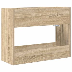 vidaXL Stalak za ki&scaron;obran s pohranom Sonoma hrast 65 x 24 x 50 cm