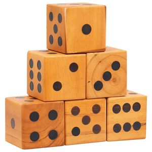 vidaXL Divovski set kockica za dvorište 6 kom od masivne borovine