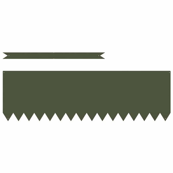 vidaXL Ograda oko Travnjaka 10 pcs Maslinasto zelena