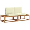 vidaXL Set vanjskih sofa s jastukom 2 pcs Prirodna
