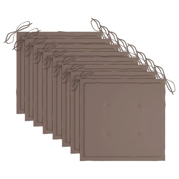 vidaXL Vrtne blagovaonske stolice s jastucima 8 kom od bagremovog drva