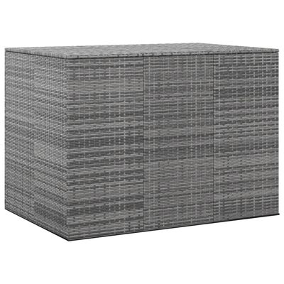 vidaXL Kutija za vrtne jastuke od PE ratana 145 x 100 x 103 cm siva