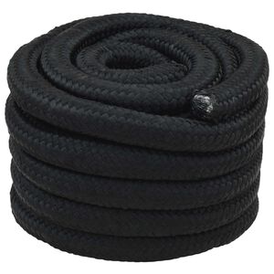 vidaXL Konopac za čamce 3 mm 5 m Crna PP