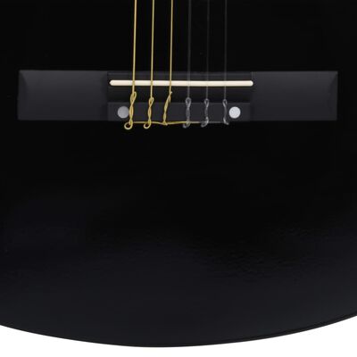 vidaXL Klasična gitara za početnike crna 4/4 39" od drva lipe