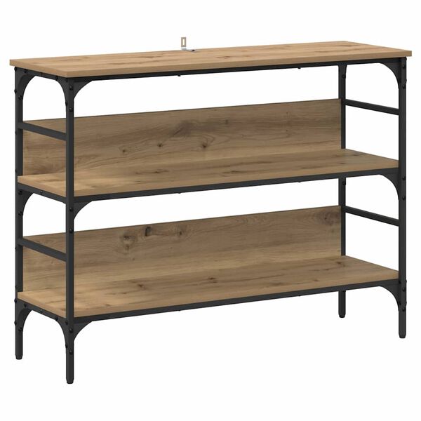 vidaXL Konzolna stolica s policom hrast artisan 100 x 32 x 75 cm