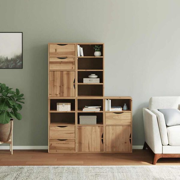 vidaXL Bočni ormarići 5 kom ODDA 40x24x79 cm puno drvo bor