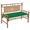 vidaXL Vrtna klupa s jastukom 120 cm od bambusa