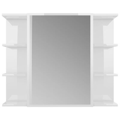 vidaXL Kupaonski ormarić s ogledalom bijeli 80x20,5x64 cm od iverice