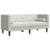 vidaXL Chesterfield sofa s jastucima za 2 osobe, krem bar&scaron;unasta