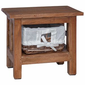 vidaXL Bocni stol Smeđa 38 x 28 x 35 cm Čvrsto mahagonijevo drvo