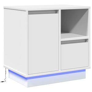 vidaXL Noćni ormar Bijelo 50 x 34,5 x 50 cm. Konstruirano drvo