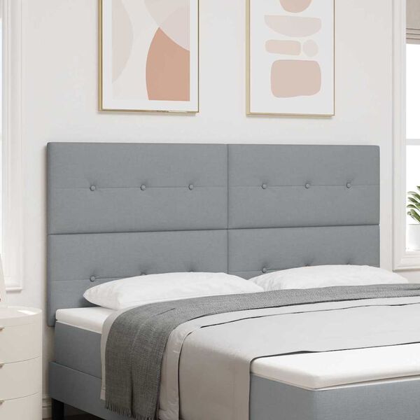 vidaXL Uzglavlje podesivo po visini Svijetlo siva 180 cm tkanina