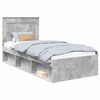 vidaXL Krevetna konstrukcija s ladicama Betonska siva 75 x 190 cm