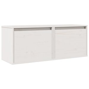 vidaXL Zidni ormarići 2 kom bijeli 45 x 30 x 35 cm od masivne borovine