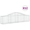 vidaXL Lučne gabionske ko&scaron;are 12 kom 200x30x40/60 cm pocinčano željezo