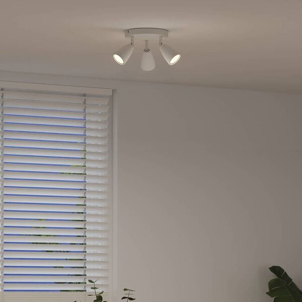 vidaXL Stropni reflektor Bijelo 19 x 19 x 14.5 cm Čelik