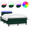 vidaXL Box Spring krevet s madracem i LED tamnozeleni 120x210 cm bar&scaron;unasti