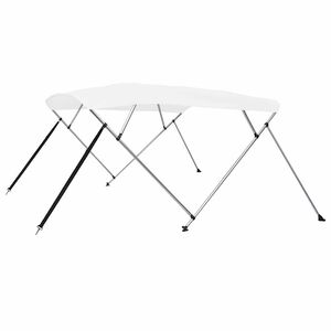vidaXL Tenda bimini s 4 luka bijela 243 x 180 x 137 cm