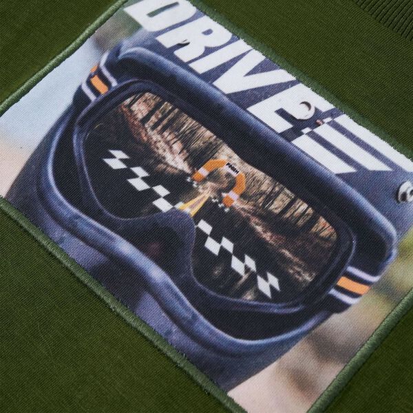 Dječja majica dugih rukava tamna kaki 92