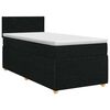 vidaXL Boxspring krevet s madracem Crna 90 x 190 cm Tkanina