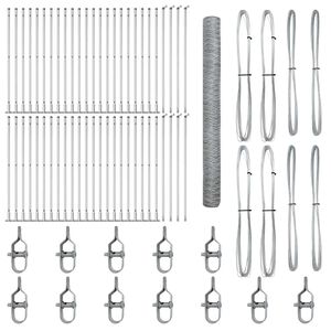 vidaXL Stup za ogradu Srebrna