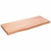 vidaXL Stolna ploča svjetlosmeđa 100x40x(2-6) cm tretirana hrastovina