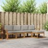 vidaXL Set vanjskih sofa s jastukom 5 pcs Prirodna i svijetlo siva