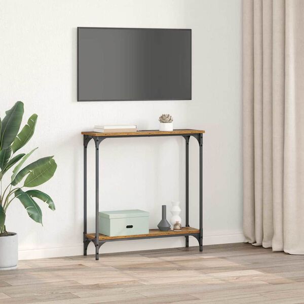 vidaXL Konzolna stolica Staro drvo 75 x 22,5 x 75 cm Konstruirano drvo