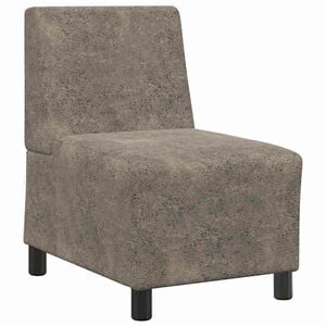 vidaXL Modularna sofa bez naslona za ruke tamno siva 55 cm umjetna koža