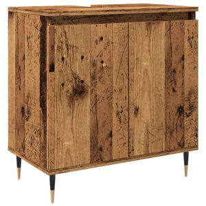 vidaXL Kupaonski ormarić staro drvo 58x33x60 cm konstruirano drvo