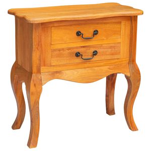vidaXL Bocni stol Prirodna 60,5 x 30 x 61 cm Čvrsto mahagonijsko drvo