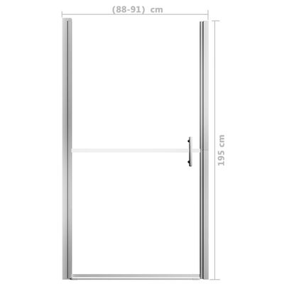 vidaXL Vrata za tuš od kaljenog stakla 91 x 195 cm