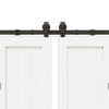 vidaXL Pribor za klizna vrata 366 cm čelični crni