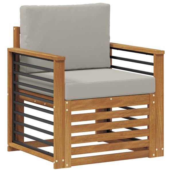 vidaXL Set vanjskih sofa s jastukom Prirodna 71 x 63 x 73 cm