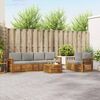 vidaXL Setovi sofa 7 pcs Prirodna i svijetlo siva Čvrsto drvo akacije