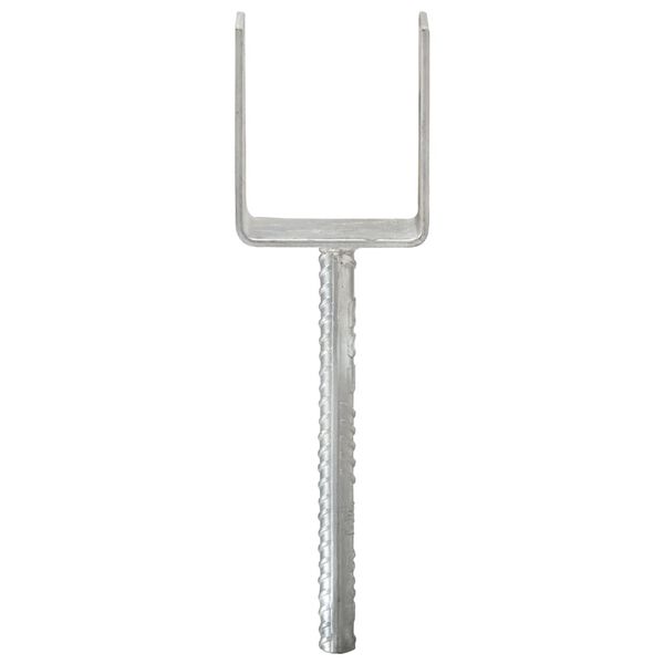 vidaXL Sidra za ogradu 6 kom srebrna 8 x 6 x 30 cm pocinčani čelik