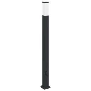 vidaXL Stupić s utičnicom 110 cm Crna IP44