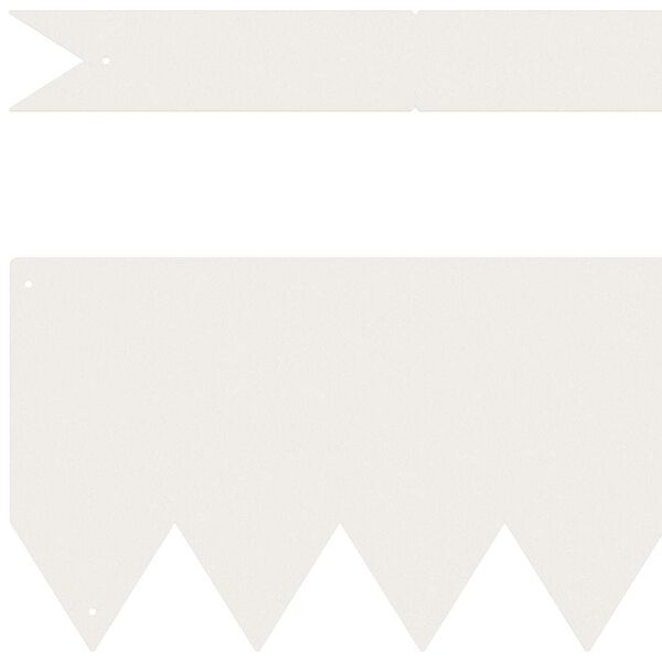 vidaXL Ograda oko Travnjaka 10 pcs Bijelo 100 x 0.05 x 20 cm