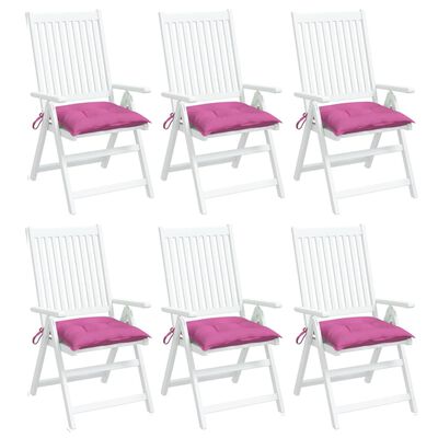 vidaXL Jastuci za stolice 6 kom ružičasti 40 x 40 x 7 cm od tkanine