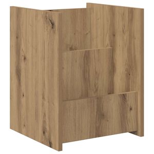vidaXL Polica za časopise s policom Umjetnički hrast 35 x 35 x 45 cm