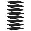 vidaXL Police za knjige 8 kom crne 60 x 50 x 1,5 cm od iverice