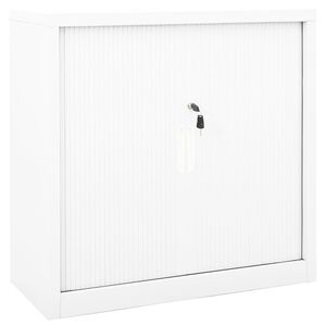 vidaXL Ormarić s kliznim vratima bijeli 90 x 40 x 90 cm čelični