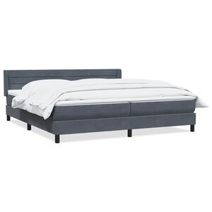 vidaXL Krevet s oprugama i madracem tamnosivi 180x210 cm bar&scaron;unasti