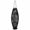 vidaXL Viseći svijećnjak od bambusa crni 95 cm