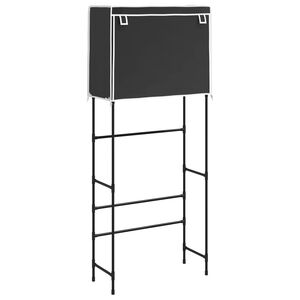 vidaXL Stalak za pohranu na 2 razine crni 71x29,5x170,5 cm željezni