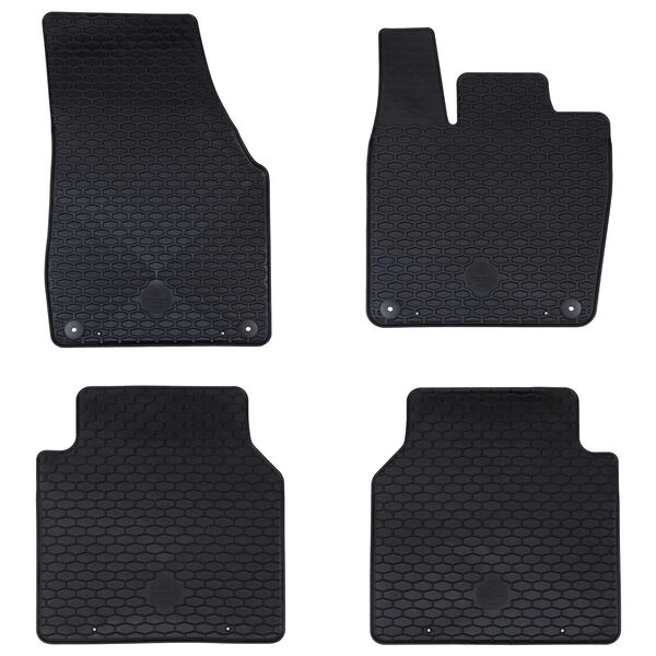 vidaXL Auto tepih 4 pcs Crna prikladno za VW ID.7 2023- Guma