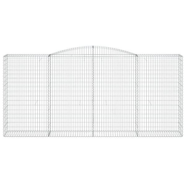 vidaXL Lučne gabionske košare 5 kom 400x50x180/200cm pocinčano željezo