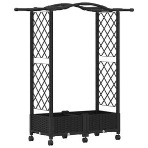 vidaXL Povi&scaron;eni krevet s mrežom i krovom Crna 124 x 40 x 129 cm PP