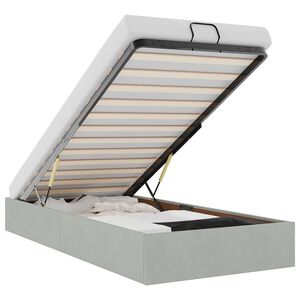 vidaXL Okvir kreveta bez madraca svjetlosivi 90x200 cm bar&scaron;unasti